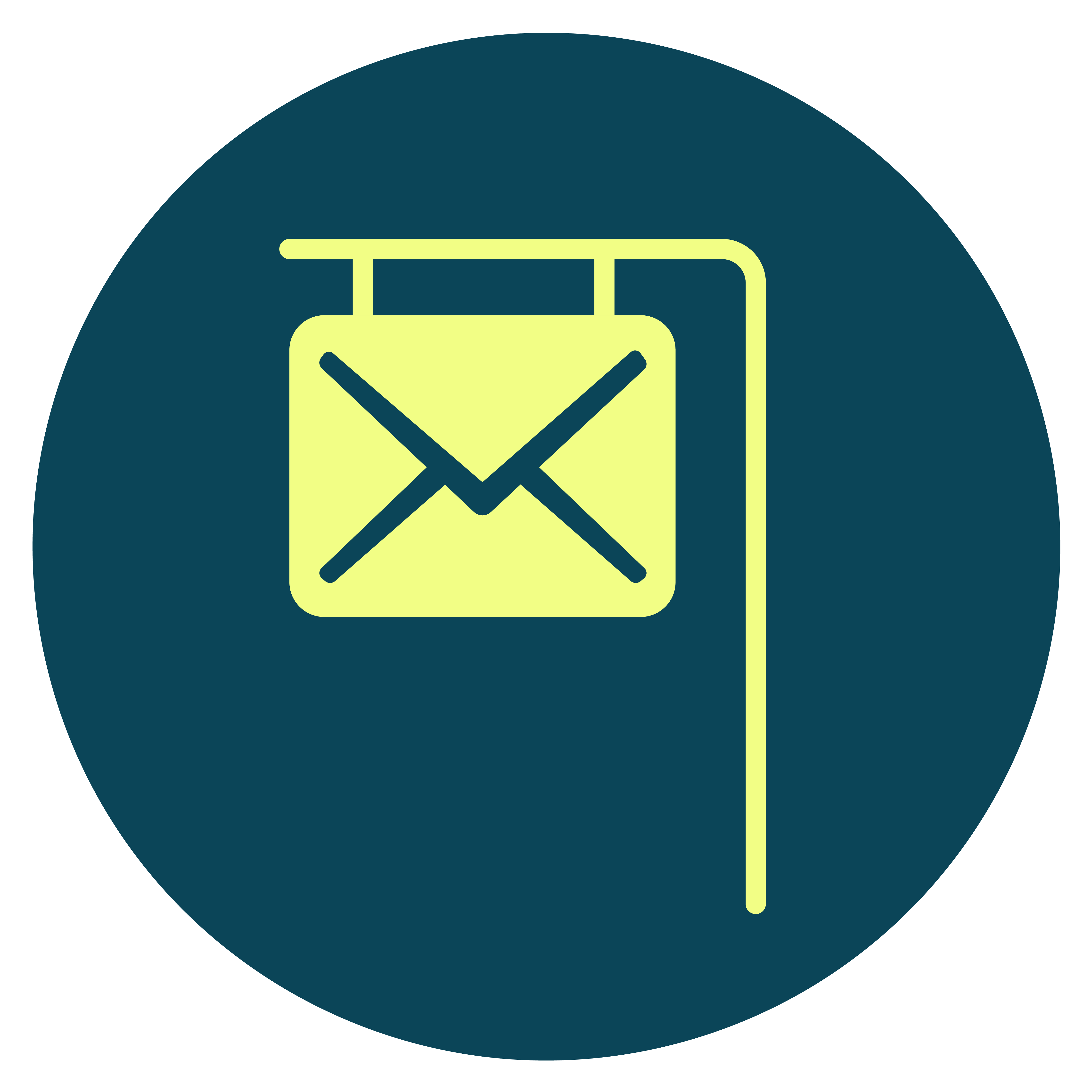 Thrive Living Icon Design Yellow On Blue Post Office