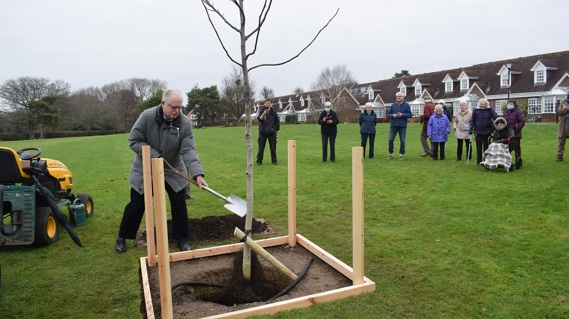 Planting Of Tree For Queens Jubilee At Castle Village